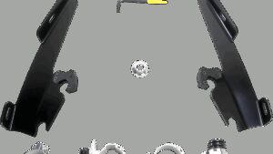 MEMPHIS SHADES Batwing - Mounting Kit - Black - XL