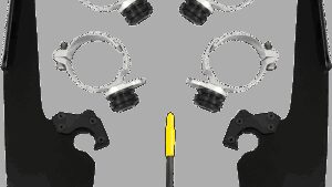 MEMPHIS SHADES Fats/Slim Mounting Kit - Black - FXDL