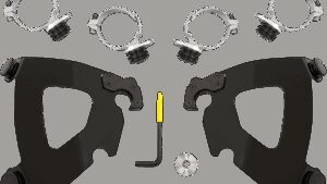 MEMPHIS SHADES Gauntlet Mounting Kit - Black - FXDL '14-'17