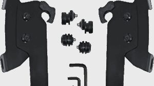 MEMPHIS SHADES Fats/Slim Windshield Trigger Lock Complete Mount Kit - Black - FLSL