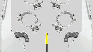 MEMPHIS SHADES Fats/Slim Windshield Trigger Lock Complete Mount Kit - Polished - XL