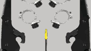 MEMPHIS SHADES Batwing - Mounting Kit - Black - XL