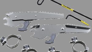 MEMPHIS SHADES Batwing - Mounting Kit - Polished - XL