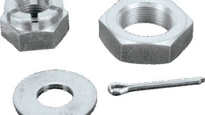 COLONY Nuts with Washers Kit - Front/Axle - Hex - Cadmium Plated - '66-'71 Touring