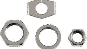 COLONY Nuts with Washers Kit - Rear/Axle - Hex - Chrome - '36-'72 Harley-Davidson