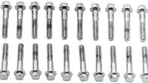 COLONY Screw Kit - Valve Cover/Hex - with Aluminum D Rings - Chrome