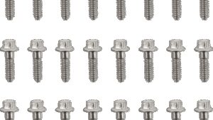 COLONY Screw Kit - Valve Cover/Hex - with Steel D Rings - Cadmium
