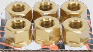 DRIVEN RACING Sprocket Nuts - Sport Bike - Gold - M10 x 1.25