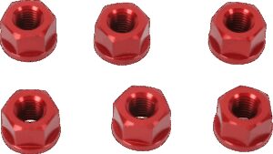DRIVEN RACING Sprocket Nuts - Sport Bike - Red - M10 x 1.25