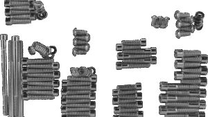 DRAG SPECIALTIES Bolt Kit - Complete Motor - Smooth/Socket-Head - Black/Chrome - '07-'17 Softail/Dyna