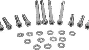 DRAG SPECIALTIES Bolt Kit - Primary Cover - Knurled - Black/Chrome - '07-'17 Softail/Dyna