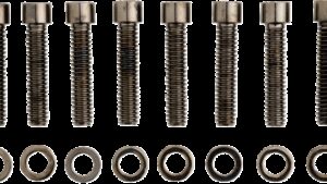 DRAG SPECIALTIES Bolt Kit - Cam Cover - Smooth - Black/Chrome - '99-'17 Twin Cam