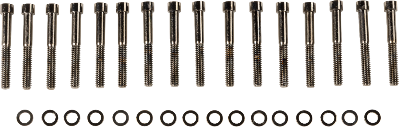 DRAG SPECIALTIES Bolt Kit - Primary Cover - Smooth - Black/Chrome - '04-'21 Sportster