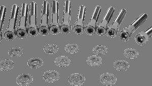 DRAG SPECIALTIES Bolt Kit - Cam Cover - Knurled - Black/Chrome - '04-'21 Sportster