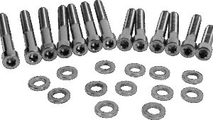 DRAG SPECIALTIES Bolt Kit - Cam Cover - Smooth - Black/Chrome - '04-'21 Sportster