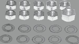 COLONY Nuts with Washers Kit - Transmission Side Cover/Clutch Arm - Cadmium Plated