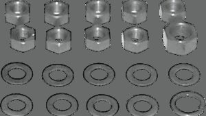 COLONY Nuts with Washers Kit - Transmission Side Cover/Clutch Arm - Parkerized