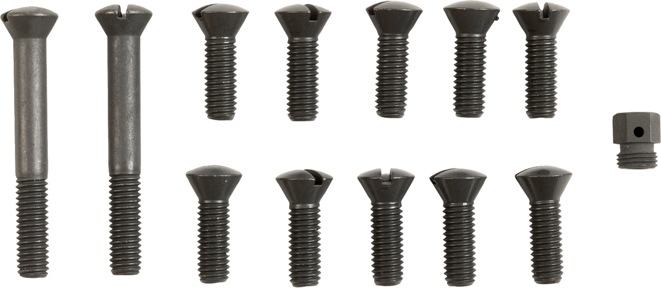 COLONY Screw Kit - Transmission Top Cover - Flat/Countersunk/Slotted - Black/Parkerized