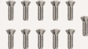 COLONY Screw Kit - Transmission Top Cover - Flat/Countersunk/Slotted - Chrome