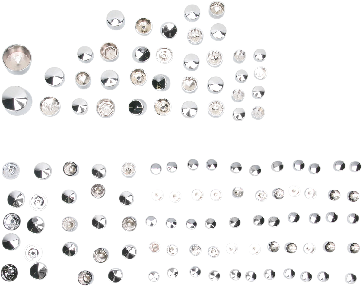 DRAG SPECIALTIES Bolt Cover Kit - Deluxe/Engine - Chrome - '09-'10 Touring