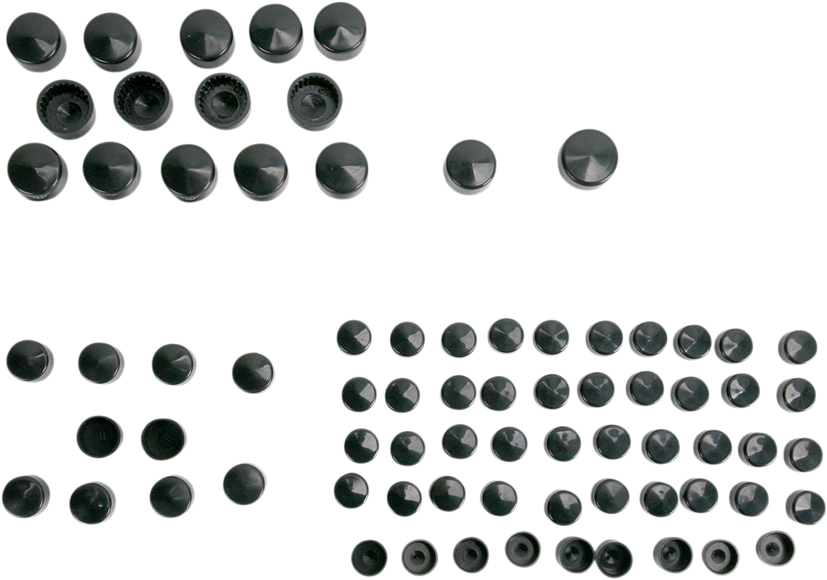 DRAG SPECIALTIES Bolt Cover Kit - Standard/Engine - Black - '07-'08 Touring