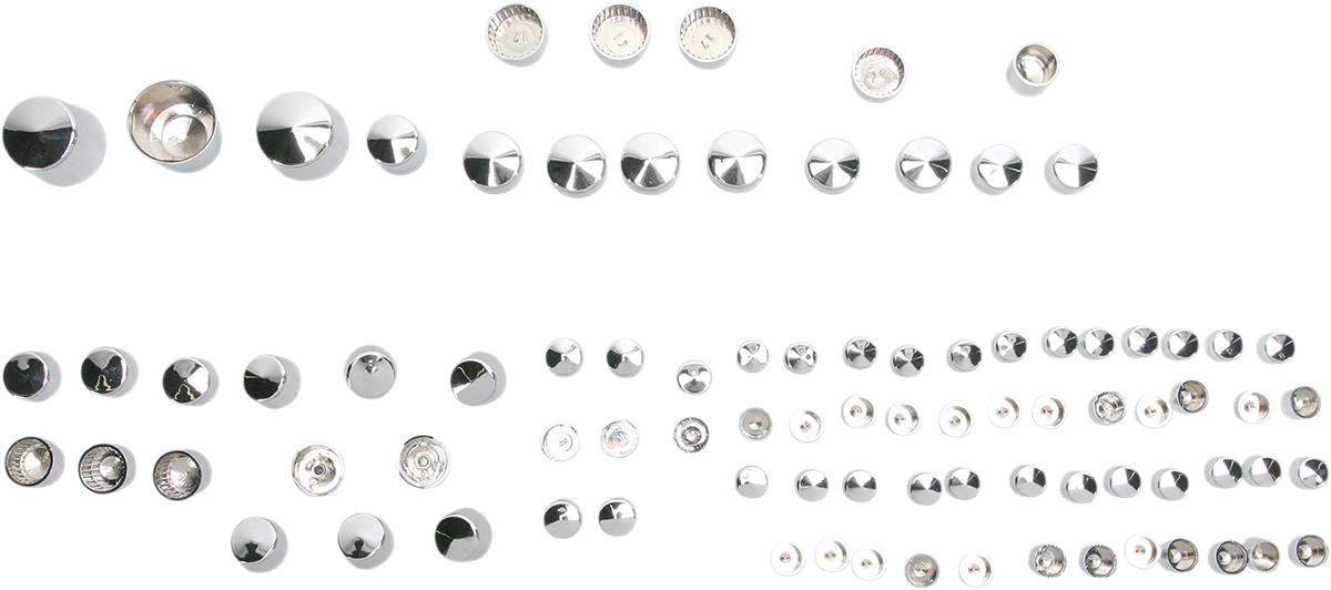 DRAG SPECIALTIES Bolt Kit - Transmission Side Cover - Knurled/Socket-Head - Chrome - M8 - Image 2