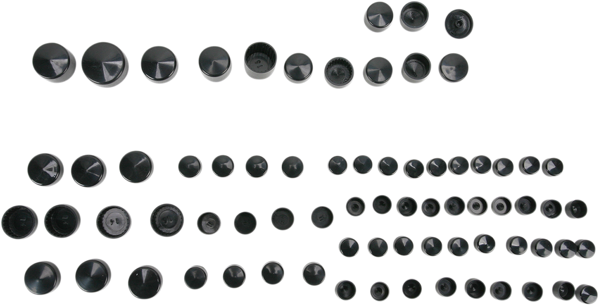 DRAG SPECIALTIES Bolt Cover Kit - Standard/Engine - Black - '86-'03 Sportster