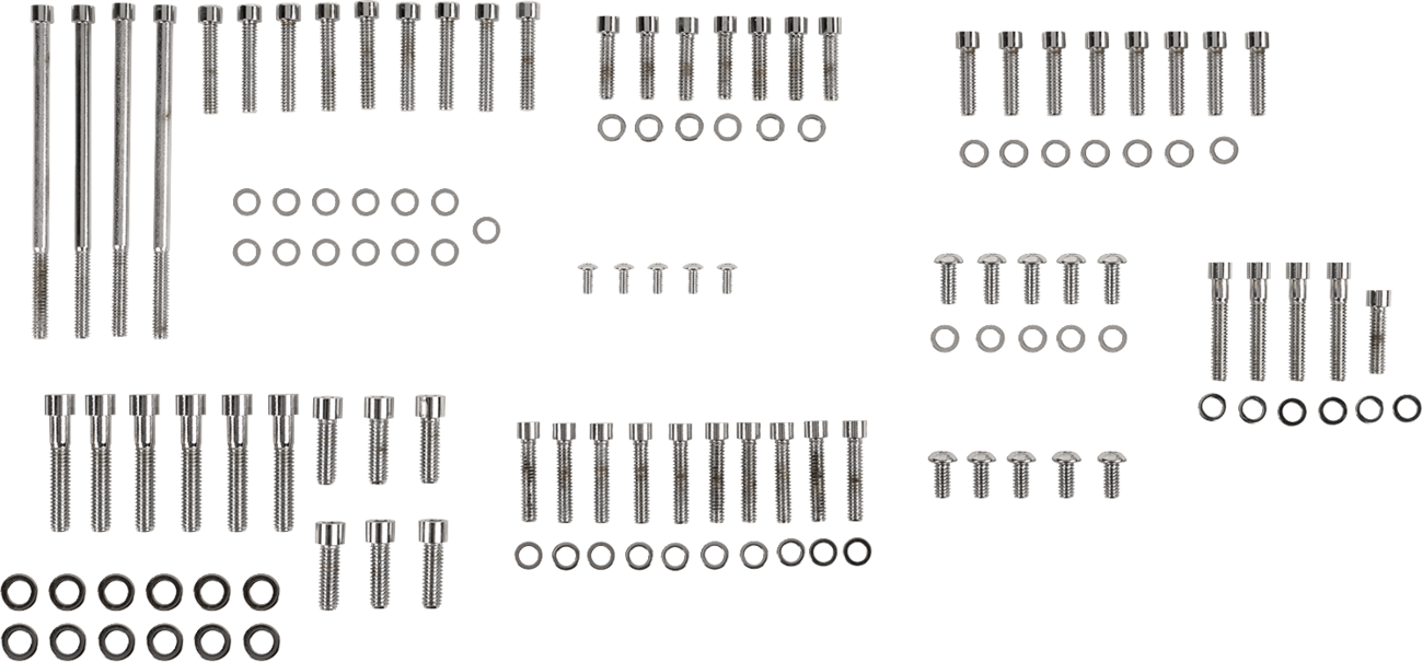 GARDNER-WESTCOTT Bolt Kit - Primary/Derby Cover - Socket-Head - Chrome - Image 2