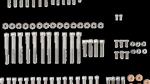 DRAG SPECIALTIES Bolt Kit - Complete Motor - Knurled/Socket-Head - '04-'21 Sportster