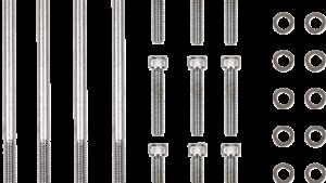 DRAG SPECIALTIES Bolt Kit - Primary Cover - Knurled - Chrome - Touring