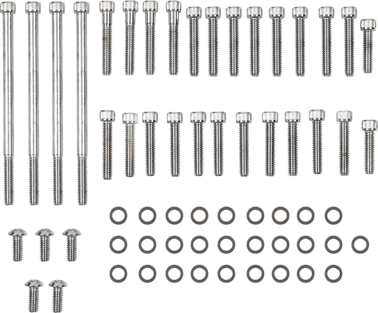 DRAG SPECIALTIES Bolt Kit - Primary/Transmission Side Cover/Derby Cover - Smooth - Softail/Dyna