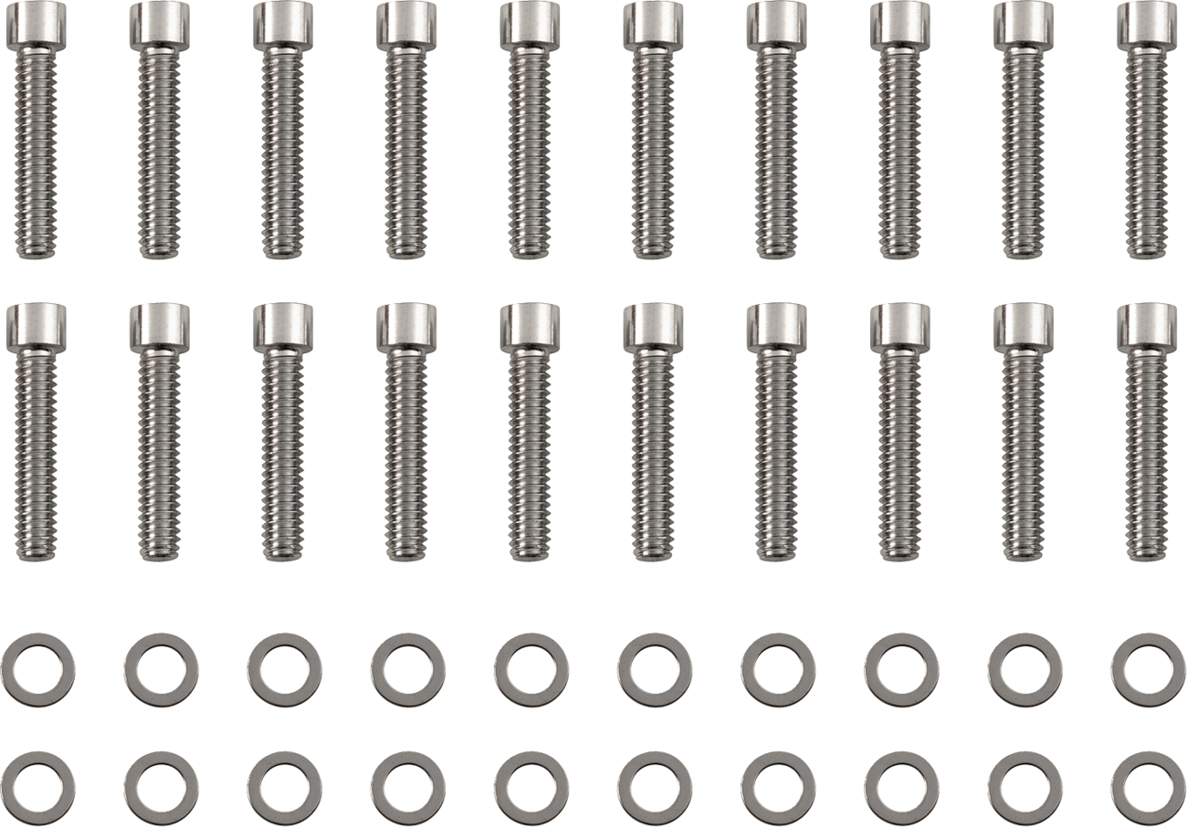 DRAG SPECIALTIES Bolt Cover Kit - Standard/Engine - Chrome - '09-'10 Touring - Image 2