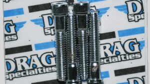 DRAG SPECIALTIES Bolt Kit - Transmission Side Cover - Knurled/Socket-Head - Chrome - M8