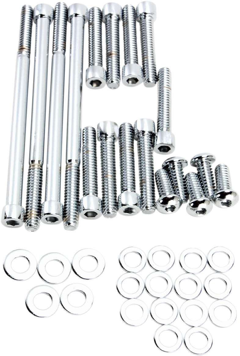 GARDNER-WESTCOTT Bolt Kit - Primary/Derby Cover - Socket-Head - Chrome