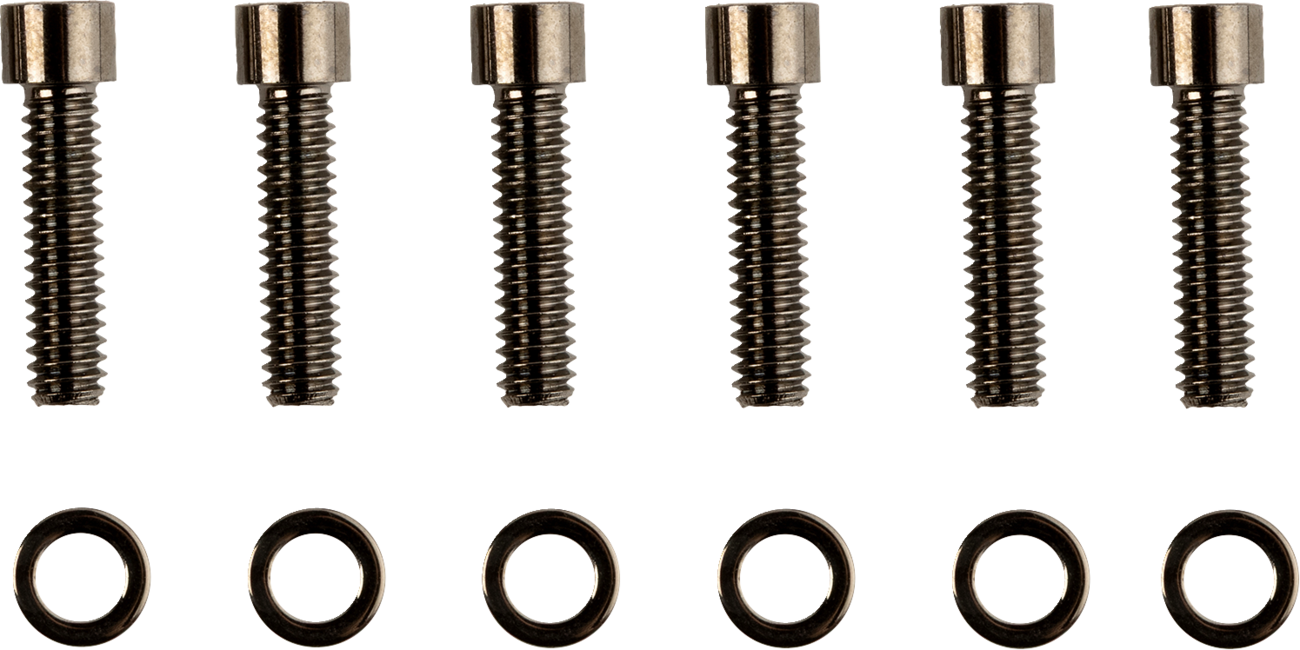 DRAG SPECIALTIES Bolt Kit - Transmission Top Cover - Smooth/Socket-Head - Black/Chrome - M8