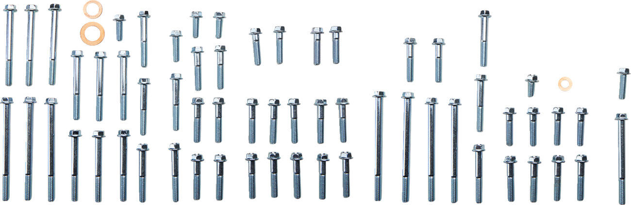 DRAG SPECIALTIES Bolt Kit - Engine - Knurled/Socket-Head - Chrome - M8 - Image 2