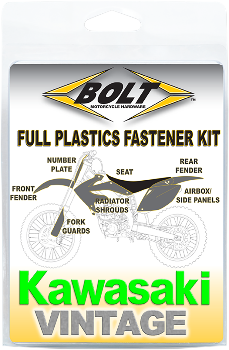 BOLT Body Work Fastener Kit - '92-'93 Kawasaki KX 125/250