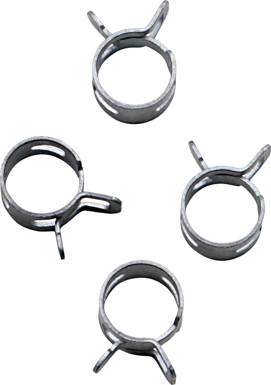 ALL BALLS Refill Clamp Kit - Fuel Line/Band - Parallel Ear - Silver - 12 mm - 4 Pack