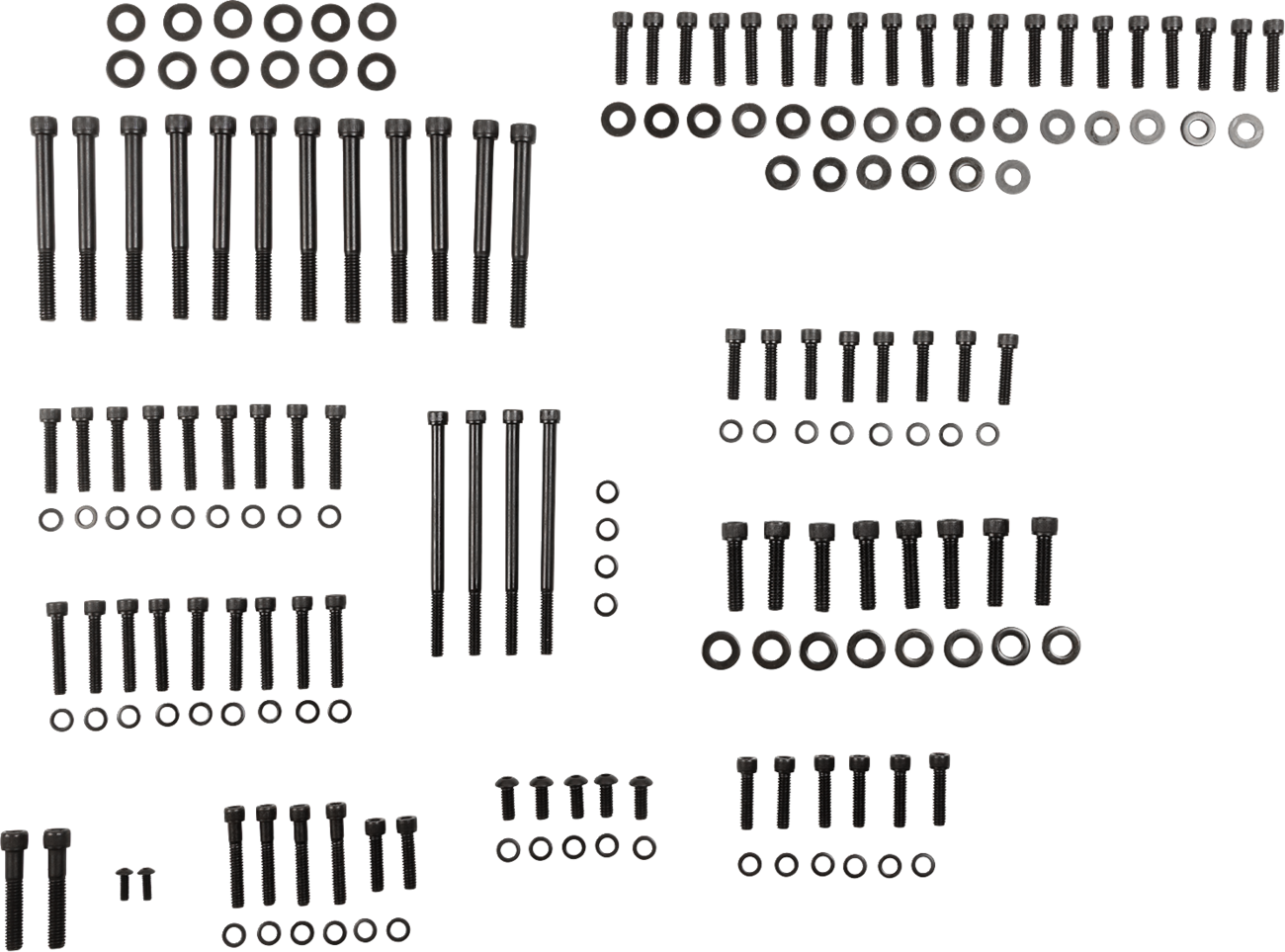 FIGURATI DESIGNS Engine Bolt Kit - Black - Stainless Steel - M8