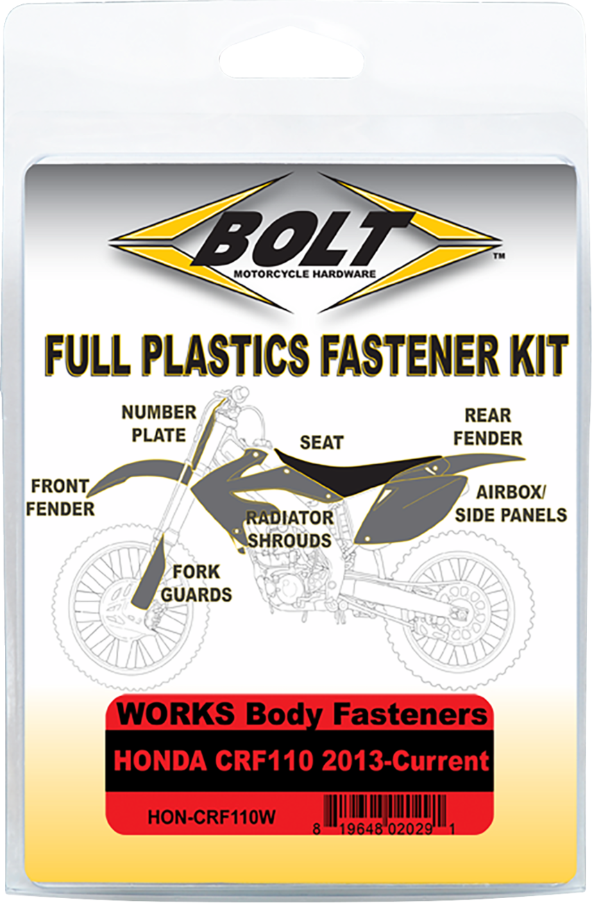 BOLT Body Work Fastener Kit - '13-'25 Honda CRF110F