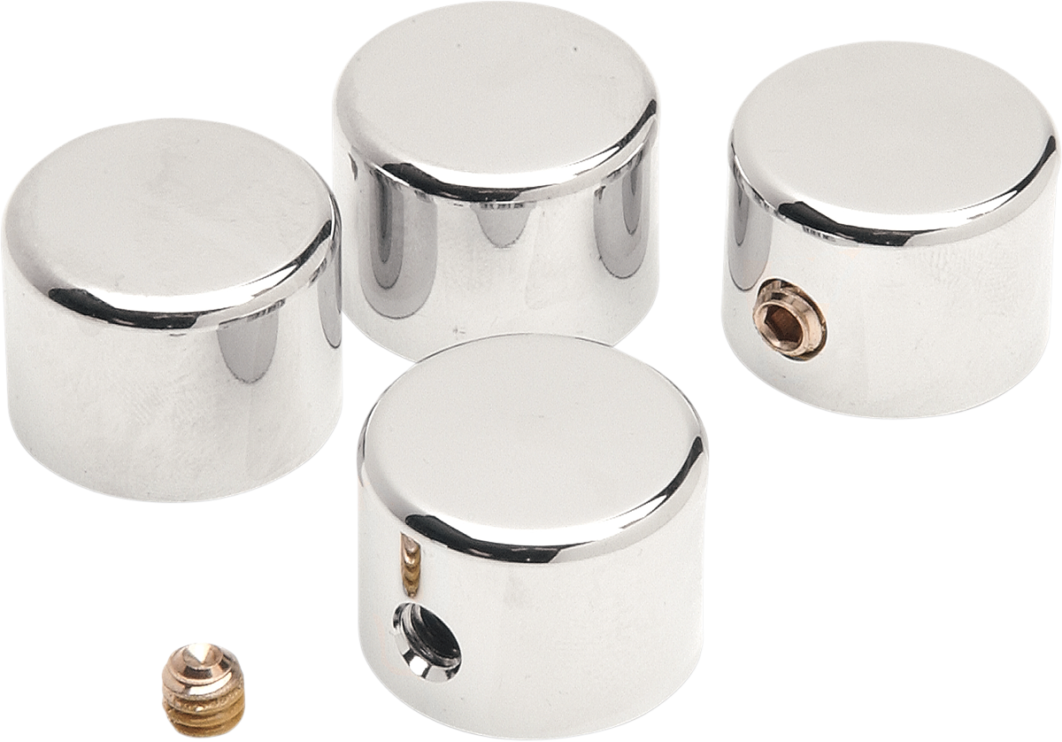 DRAG SPECIALTIES Head Bolt Covers - Chrome - 4 Pack