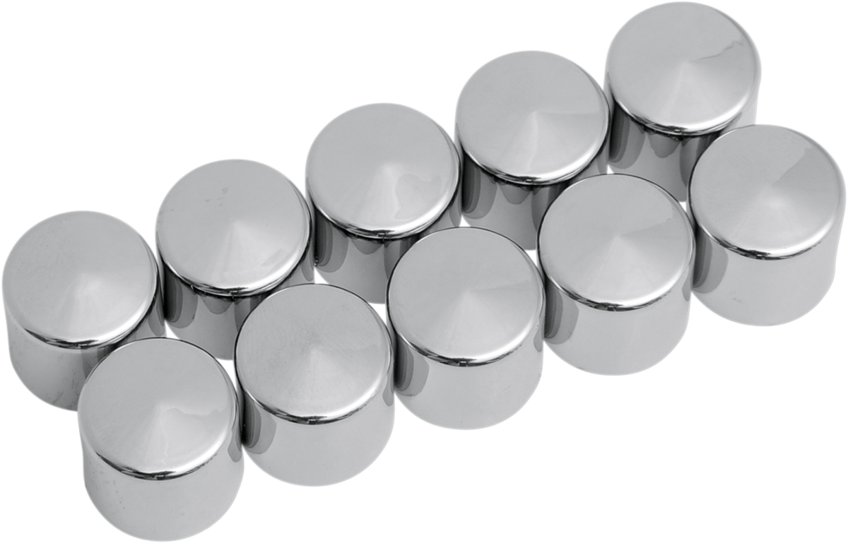 DRAG SPECIALTIES Bolt Covers - Hex - Deep - 9/16" - Chrome - 10 Pack