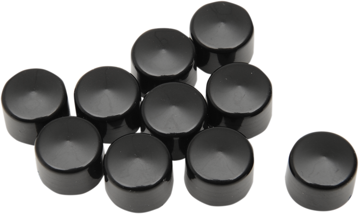 DRAG SPECIALTIES Bolt Covers - Allen/Socket - 3/16" - Black - 10 Pack