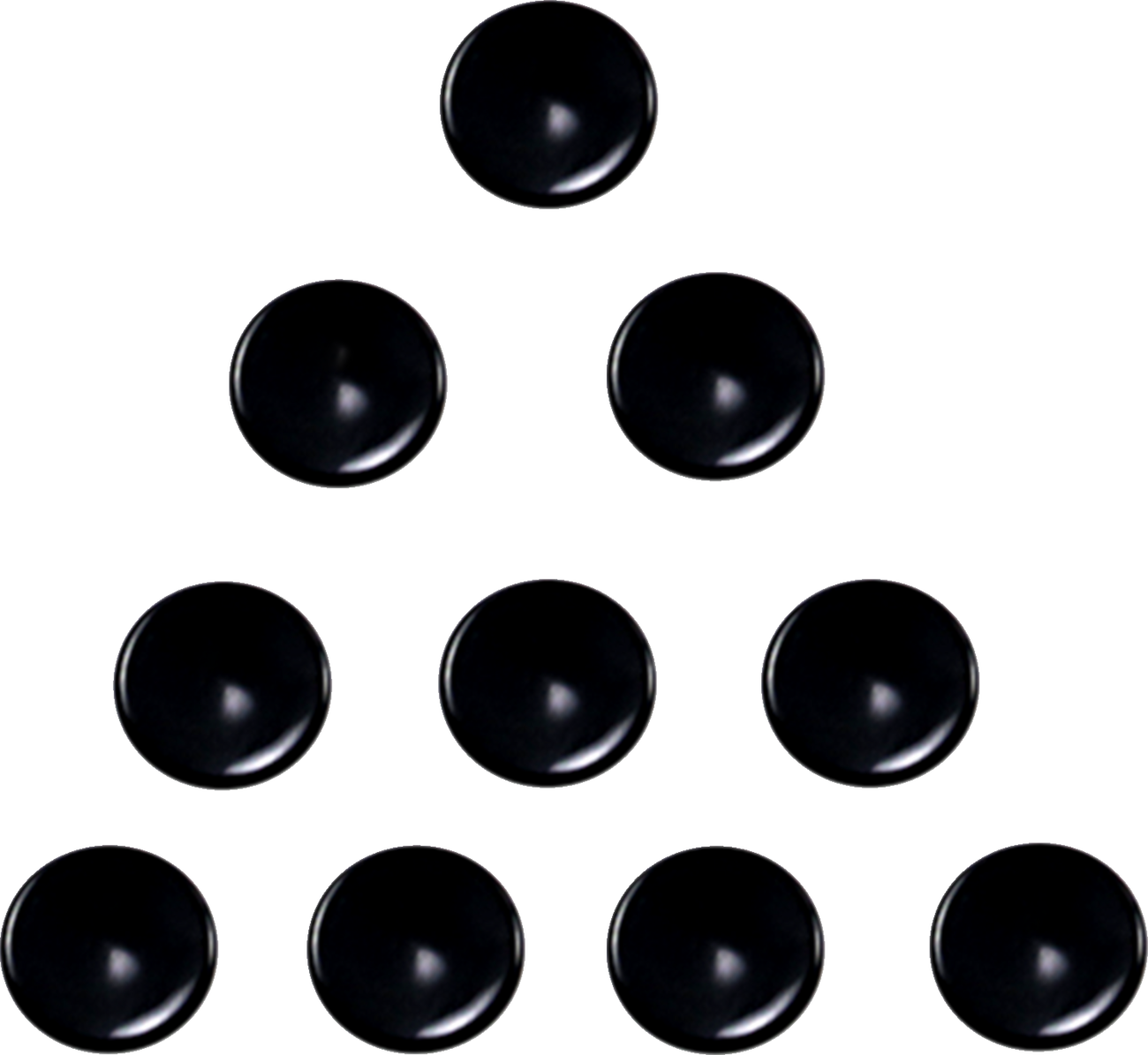 DRAG SPECIALTIES Bolt Covers - Allen/Socket - Top Cover Only - 1/4" - Black - 10 Pack