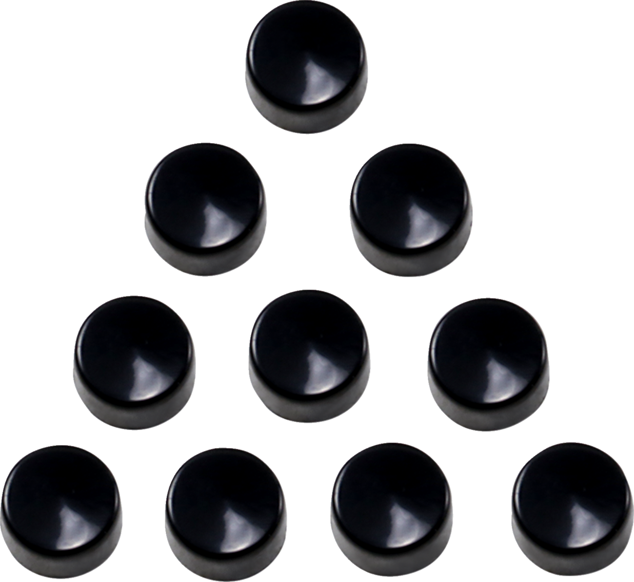 DRAG SPECIALTIES Bolt Covers - Hex - 1/2" - Black - 10 Pack