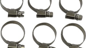 PARTS UNLIMITED Hose Clamps - Embossed - 16-27 mm - 10 Pack