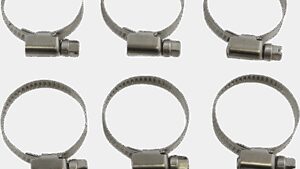 PARTS UNLIMITED Hose Clamps - Embossed - 20-32 mm - 10 Pack
