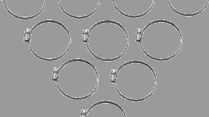 PARTS UNLIMITED Hose Clamps - Embossed - 60-80 mm - 10 Pack