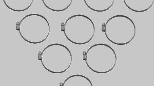 PARTS UNLIMITED Hose Clamps - Embossed - 70-90 mm - 10 Pack