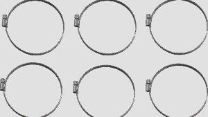 PARTS UNLIMITED Hose Clamps - Embossed - 100-120 mm - 10 Pack